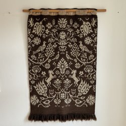 Beiderwand Vgtppe broderet Brun - 115 x 70 CM