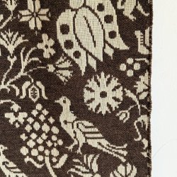 Beiderwand Vgtppe broderet Brun - 115 x 70 CM