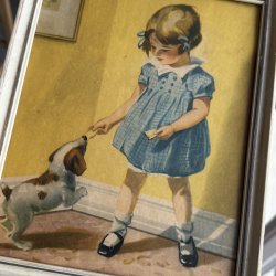 Retro Brne Billede - 20 x 25 CM