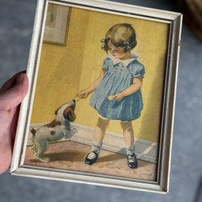 Retro Brne Billede - 20 x 25 CM