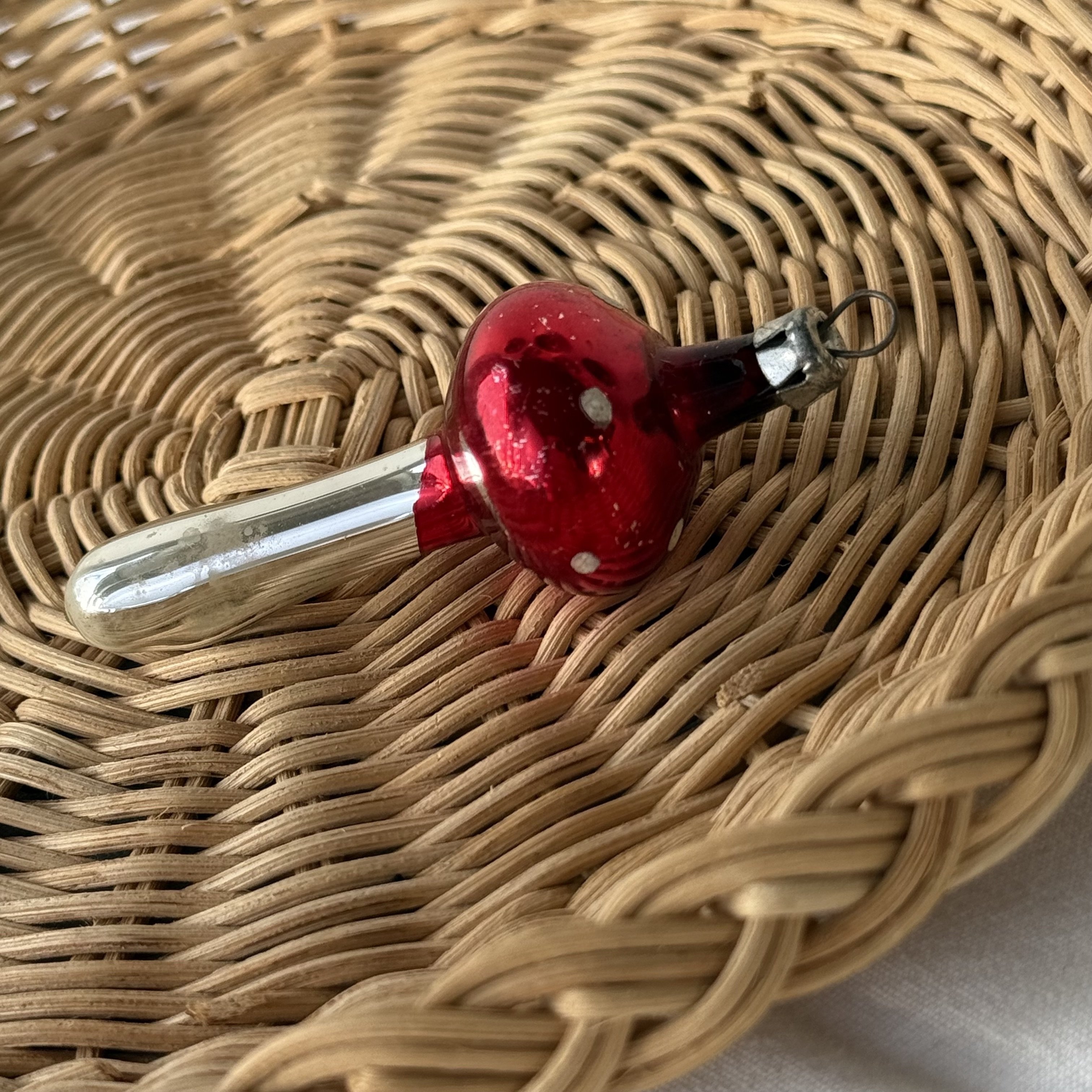 Vintage Julekugle Rd Fluesvamp 