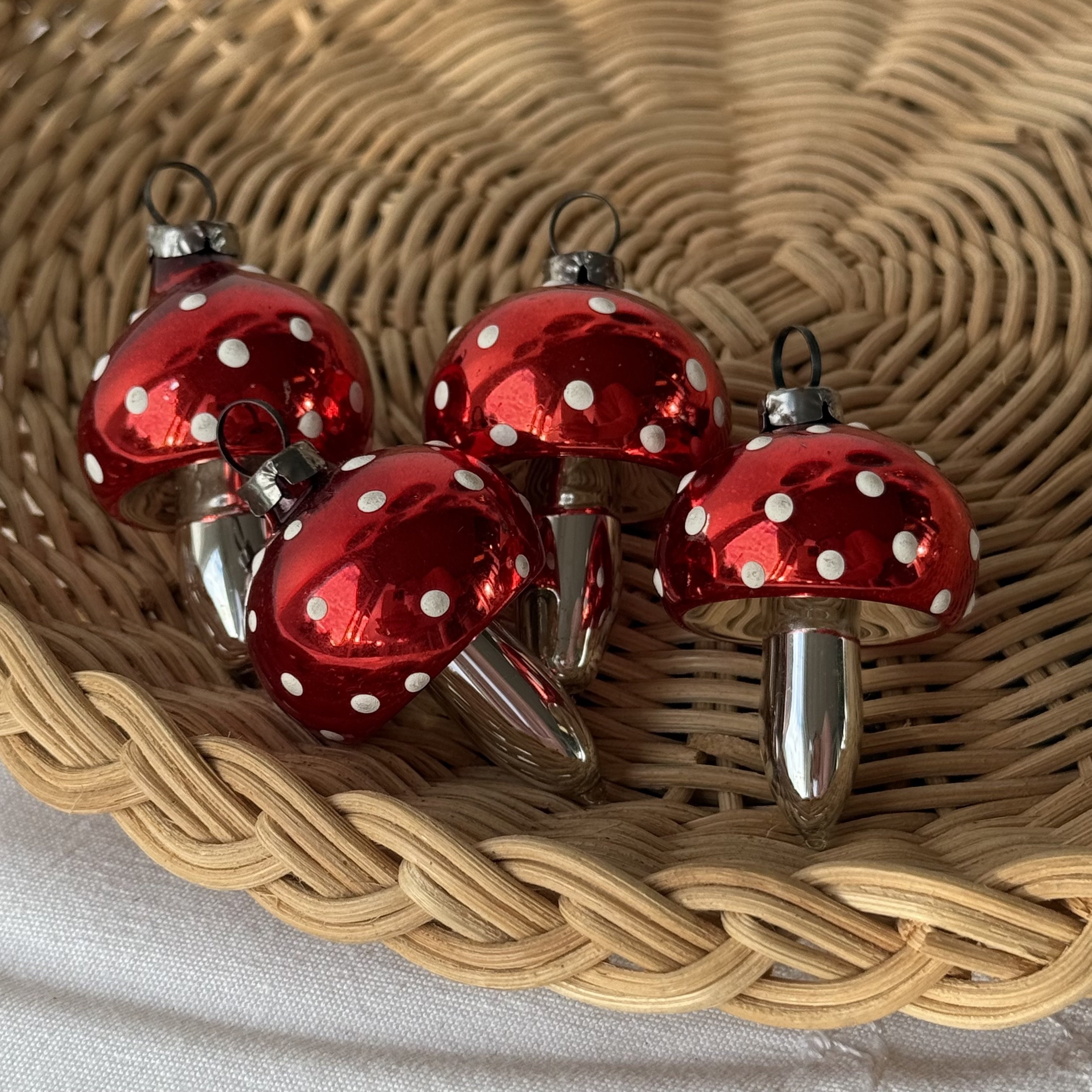 Vintage Julekugle Rd Fluesvamp 