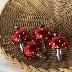 Vintage Julekugle Rd Fluesvamp 