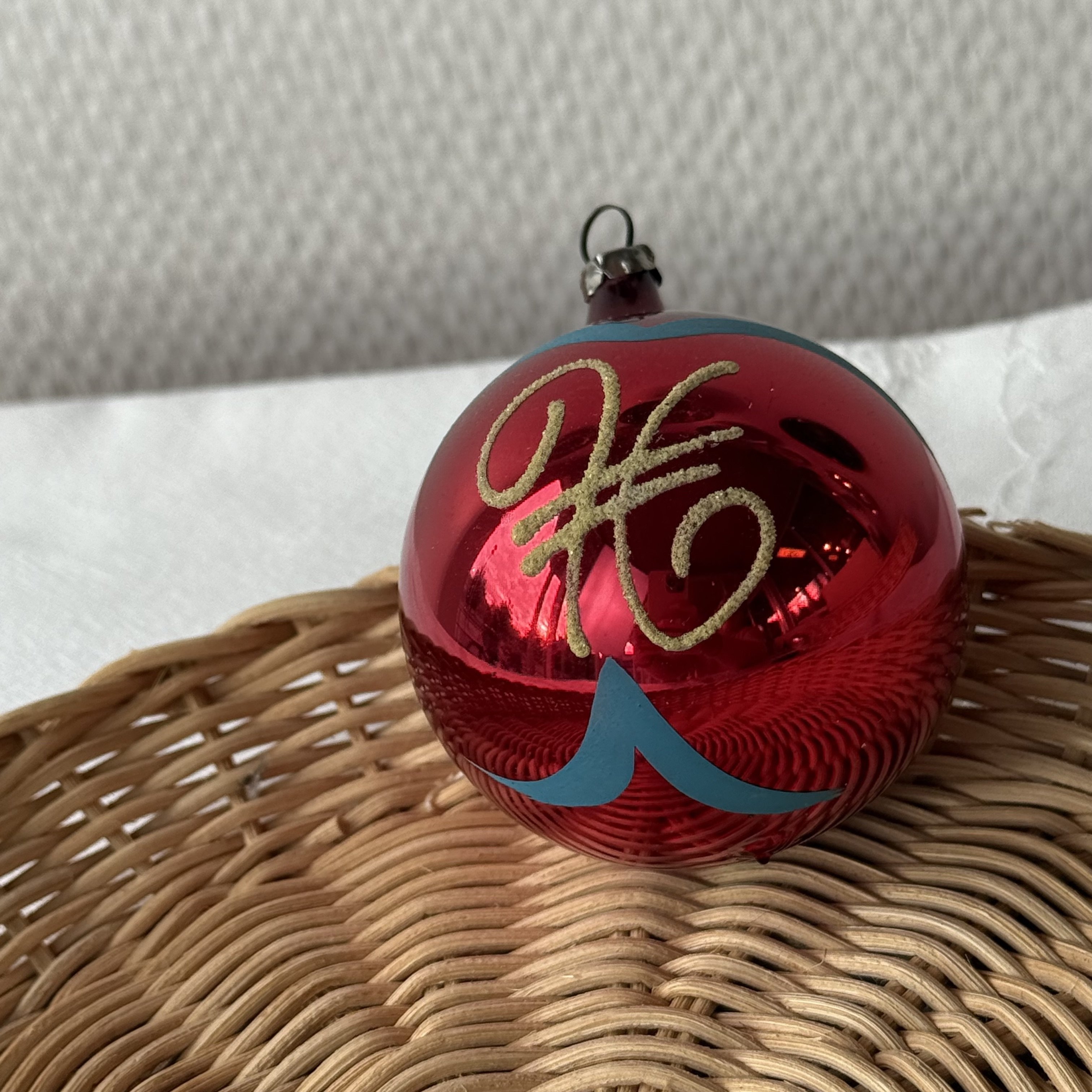 Vintage Julekugle Rd 