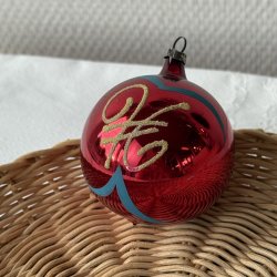 Vintage Julekugle Rd 