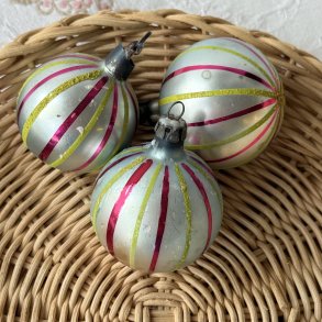 vintage julekugler 3 Stk