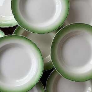 Engelsk Flint Midwinter Dyb tallerkner 12 Stk - 23,5 CM