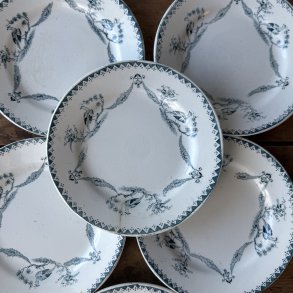 Fransk Fajance Kagetallerken 6 Stk - 16