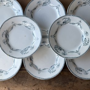 Fransk Fajance Tallerken 8 Stk - 23