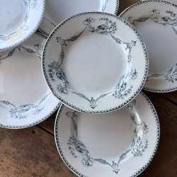 Fransk Fajance Tallerken 8 Stk - 23