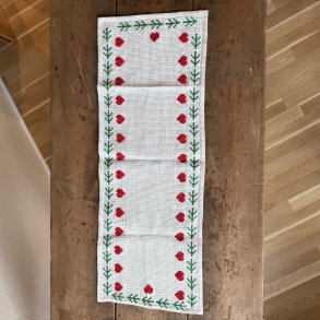 Broderet Jule Falcon Bordlber - 81x29 CM