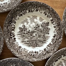 Engelsk Kagetallerken  6 Stk - 17,5 CM