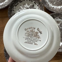 Engelsk Kagetallerken  6 Stk - 17,5 CM