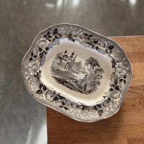 Engelsk Fajance Fad  - 34,5 CM