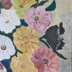 Maleri Blomster - 34 x 44 CM