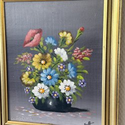 Blomster Maleri - 25 x 30 CM 
