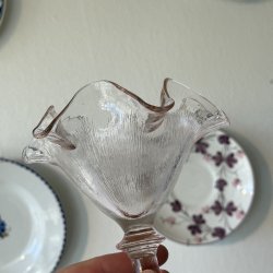 Glas opsats lyserd - 16 CM