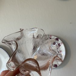 Glas opsats lyserd - 16 CM