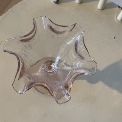 Glas opsats lyserd - 16 CM