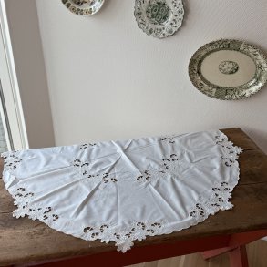 Rund Broderet Dug - 97